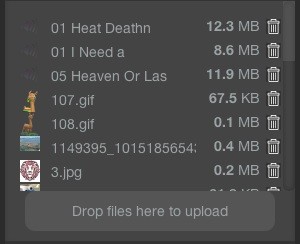 drop files here